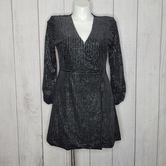 ASTR The Label Black Velvet & Silver Career Corporate Blazer Dress, size XL - Picture 1 of 7